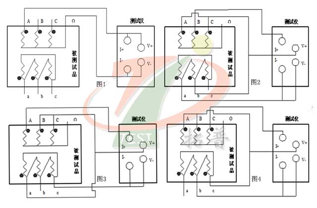 变压器直流电阻快速测量仪试验接线图
