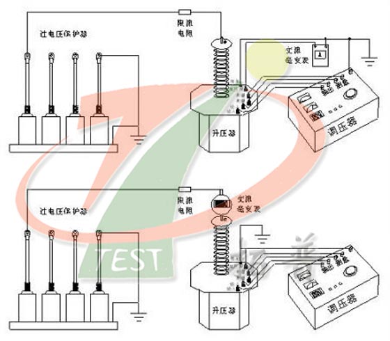过电压保护器工频放电试验接线图